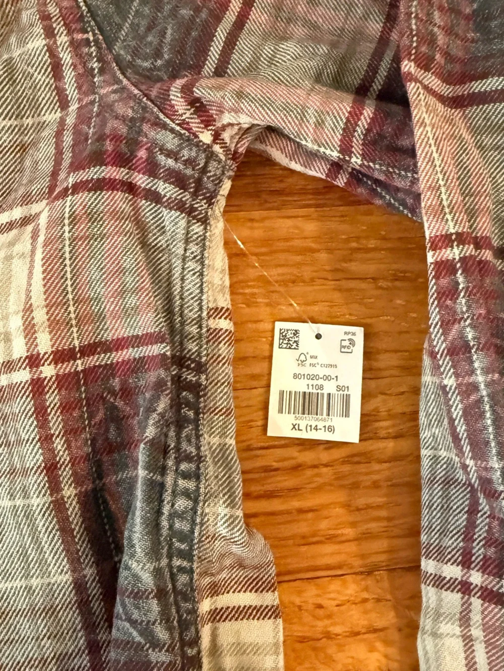 Old Navy Hooded Plaid Button-Down Shirt -  Burgundy White, Blue New With Tags